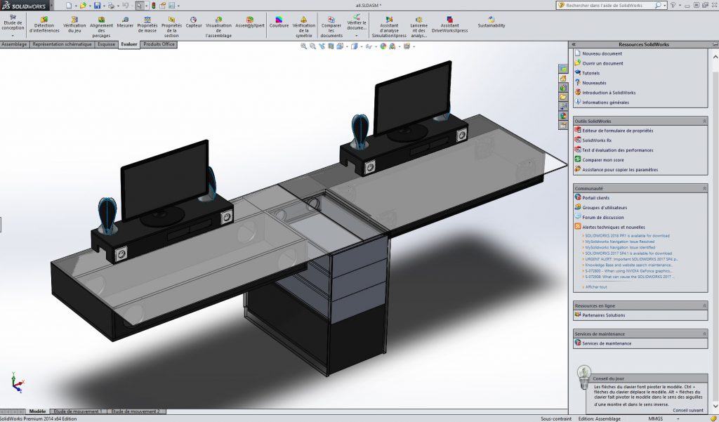 Home Desk : Plan 3D